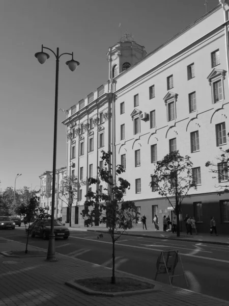 Minsk 'in merkez kısmının şehir manzaraları. Minsk, Belarus. 