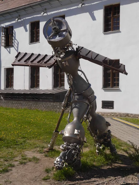 Minsk / Belarus - May 11.2018: Sculpture in the Upper Town.