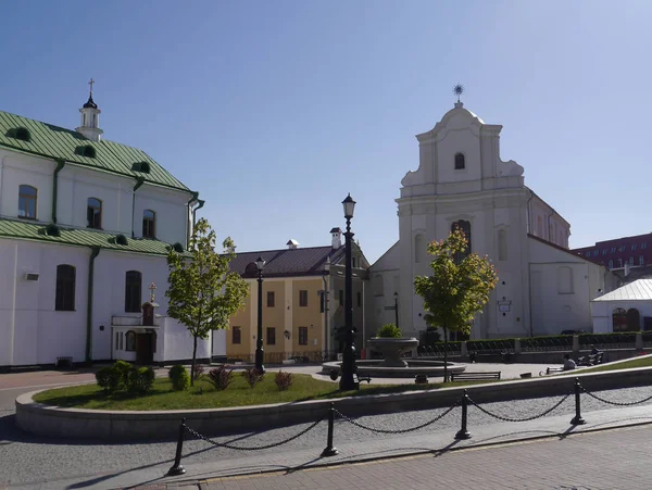 Cityscape Upper Town Historical Center Minsk Sunny Day Belarus — Stock Photo, Image