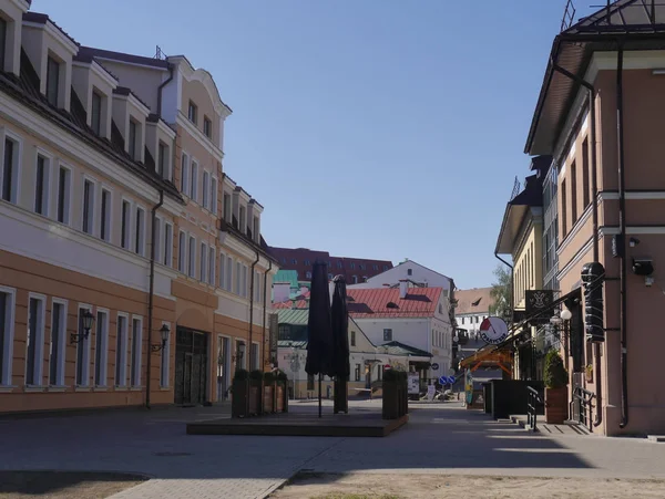 Stadtbild Der Oberstadt Dem Historischen Zentrum Von Minsk Einem Sonnigen — Stockfoto