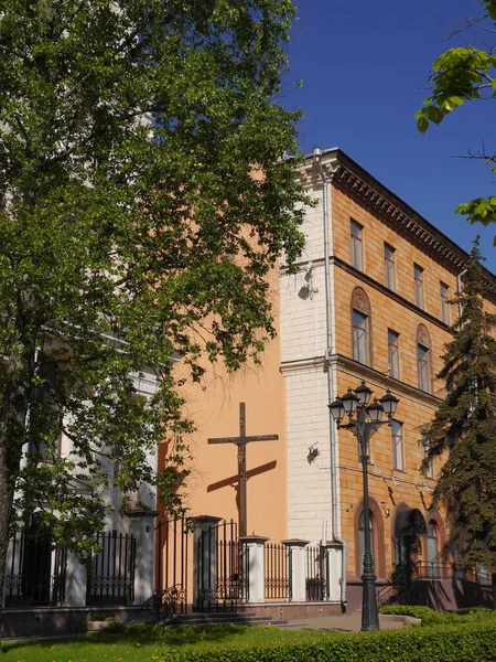 Vista Catedral Santa Virgen María Minsk Belarús — Foto de Stock