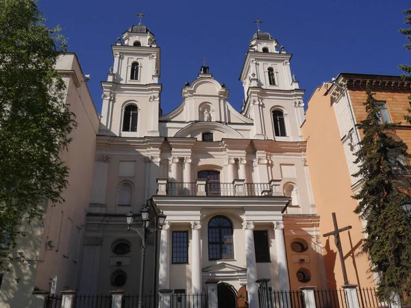 Vista Catedral Santa Virgen María Minsk Belarús — Foto de Stock