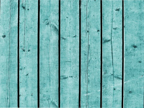 Azure Emerald Wooden Planks Background — Stock Photo, Image