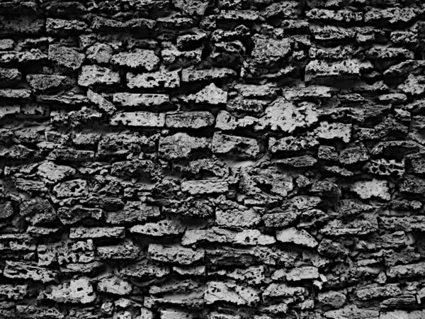 Muro Mampostería Textura Fondo Blanco Negro Fotos de stock libres de derechos