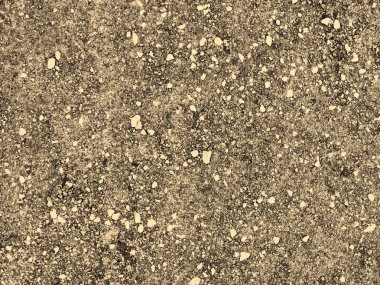 Toprak yolun, patikanın üst görüntüsü. Kopyalama alanı ve görünür kum dokusu olan arkaplan.