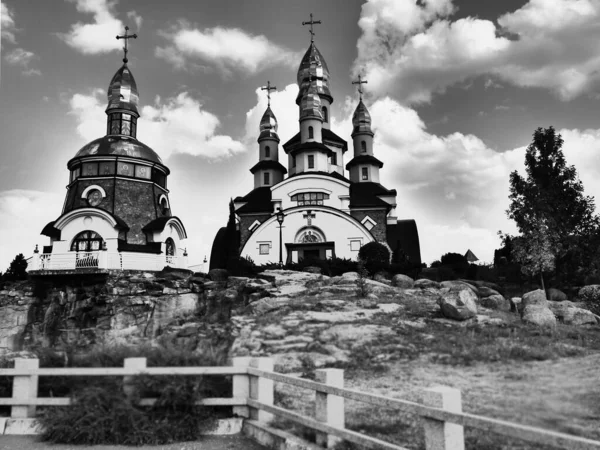 Tempel Kirche Des Heiligen Eugen Buki Ukraine Tempelanlage Mit Landschaftspark — Stockfoto