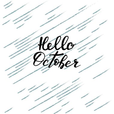 Ekim, yazı, el tırnak Merhaba. Modern motivasyon calligra