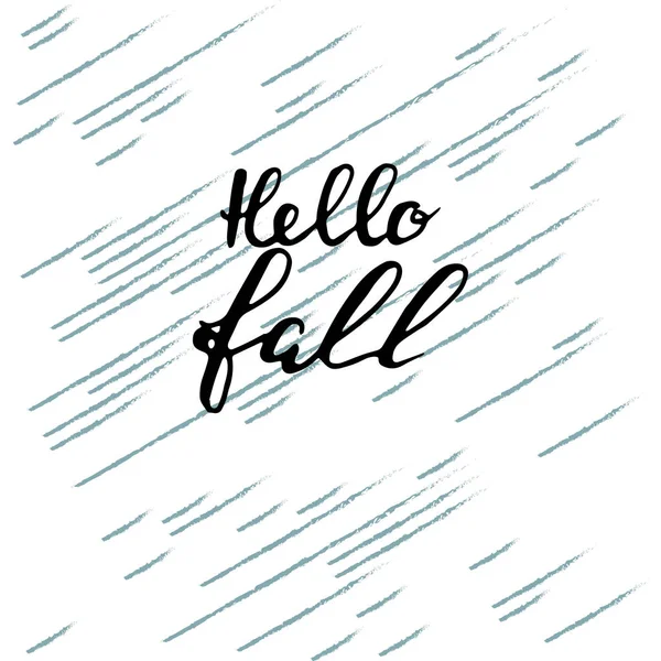Hola otoño. cepillo de letras de mano, citas inspiradoras.Motivación mo — Archivo Imágenes Vectoriales