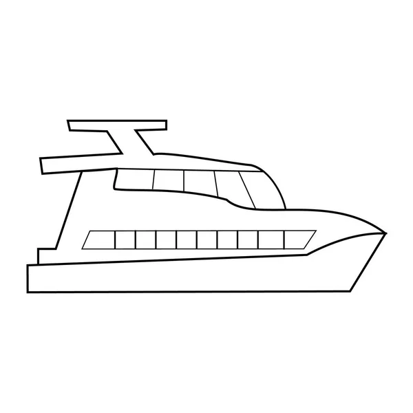 Czarno-białe web ikony statków morskich, statek, Łódź, jacht — Wektor stockowy