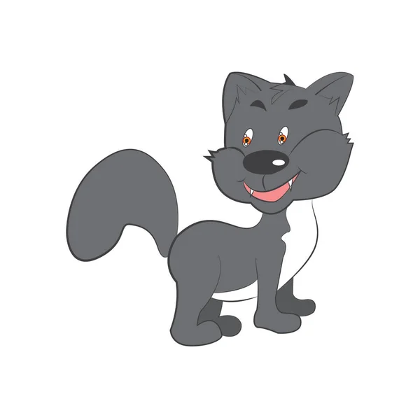 Personajes divertidos gato, ilustración vectorial aislado en la espalda blanca — Vector de stock