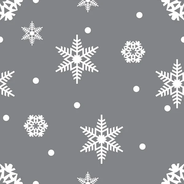 Patrón de copos de nieve. Ilustración simple sin fin, imagen. Creativo — Vector de stock