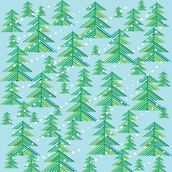 Arbre de Noël. Fond d'hiver. Noël et Nouvel An backgr — Image vectorielle