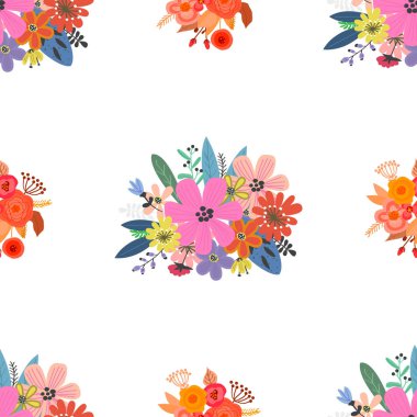 Çiçek arkaplan ile soyut zarafet kusursuz desen