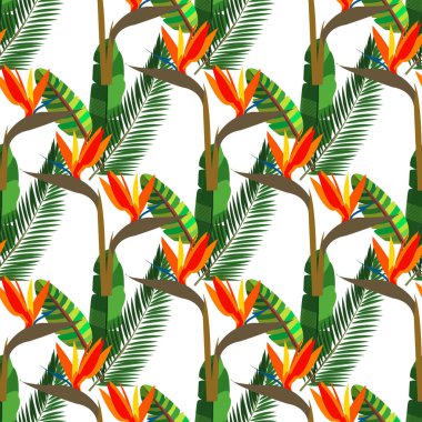 Egzotik Dikişsiz el çekilmiş botanik vektör desen yeşil p ile