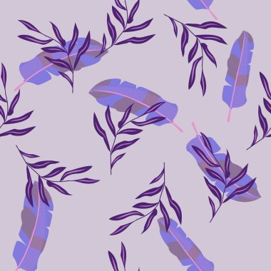 Seamless pattern of leaves. Tropical leaves. Print for fabric and other surfaces