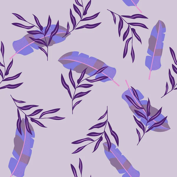 Seamless pattern of leaves. Tropical leaves. Print for fabric and other surfaces — Stock vektor