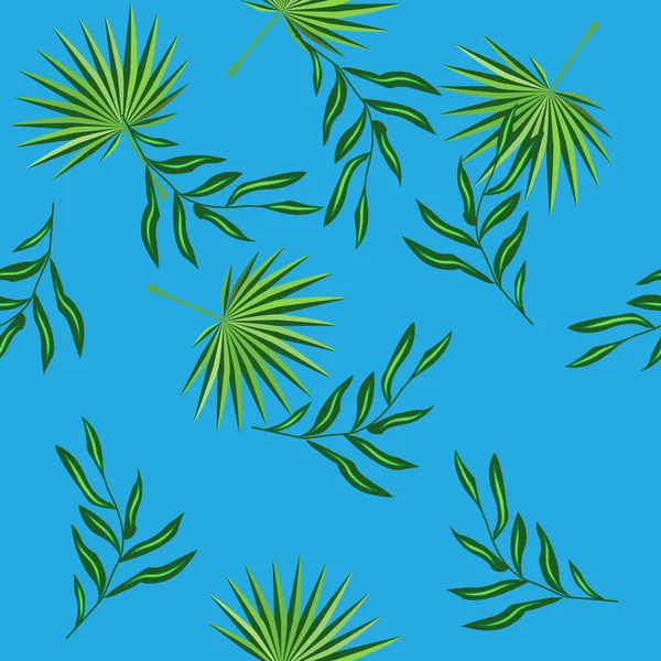 Seamless pattern of leaves. Tropical leaves. Print for fabric and other surfaces — Stock vektor