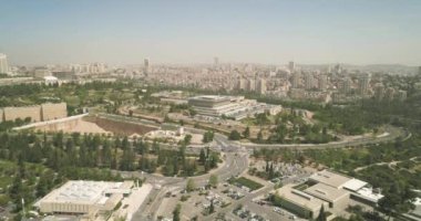 Knesset Binası Kudüs 'ün havadan görünüşü, İsrail Ulusal Parlamentosu Hükümeti