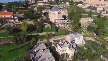 Kudüs 'ün hava uçurma sokakları köyler ve tapınaktan tapınağa kadar eski şehir batı duvarı