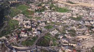 Kudüs 'ün hava uçurma sokakları köyler ve tapınaktan tapınağa kadar eski şehir batı duvarı