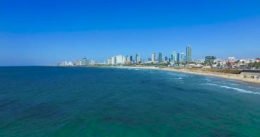 Tel Aviv - Jaffa, Hava Görüntüleri İnsansız Hava Aracı Akdeniz 'den Hareketli Çekim