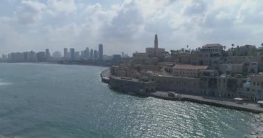 Hava aracı İsrail Tel Aviv 'i St. Peters Kilisesi' nde Yafo 'yu görüyor. Tüm dinlerin bir arada olduğu eski bir ortaçağ tapınma yeri. 