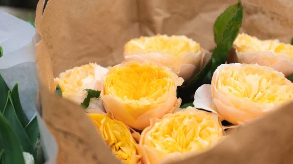 Мбаппе Сделал Макроснимок Желтого Вувувуса Цветка Розы Цветочные Концепции Цветочное — стоковое фото