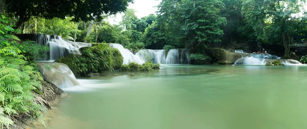 Chet Sao Noi Waterfall Tropical Rainforest Rock Turquoise Blue Pond — Stock Photo, Image