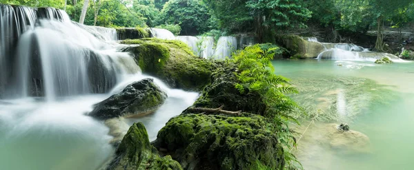 Chet Sao Noi Waterfall Tropical Rainforest Rock Turquoise Blue Pond — Stock Photo, Image