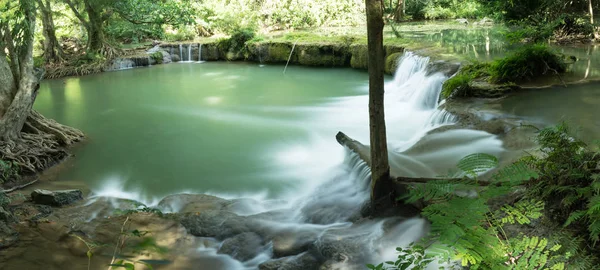 Chet Sao Noi Waterfall Tropical Rainforest Rock Turquoise Blue Pond — Stock Photo, Image