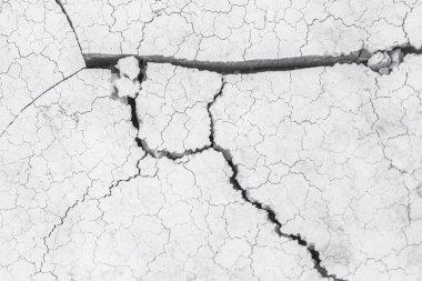 Kurak mevsim dokularında toprak ve çamura yakın, sıcak yaz mevsimi. Kalıplar ve doku, güneşli kuru toprak toprağı ve toprak kuraklığını çatlattı. Kurumuş çatlamış toprak zemin