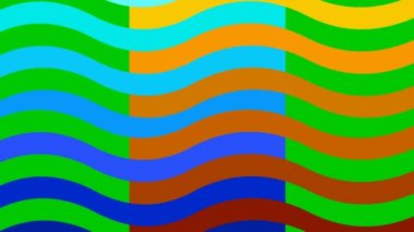 wavy colorful stripes crossing the frame