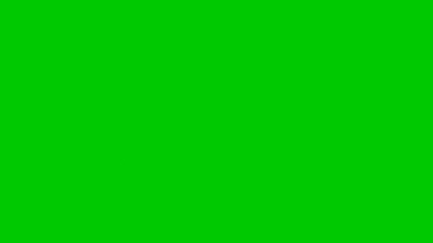 Stelle Bianche Verdi Che Lampeggiano Riempiono Cornice — Video Stock