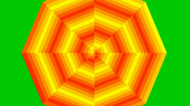 Pyramide Colorée Été Effacée Sur Une Courbe Spirale — Video