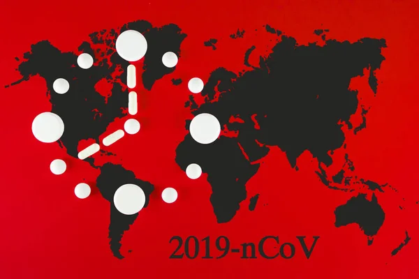 Peta Dunia Coronavirus Covid Negara Dengan Covid Covid Map Penyakit — Stok Foto