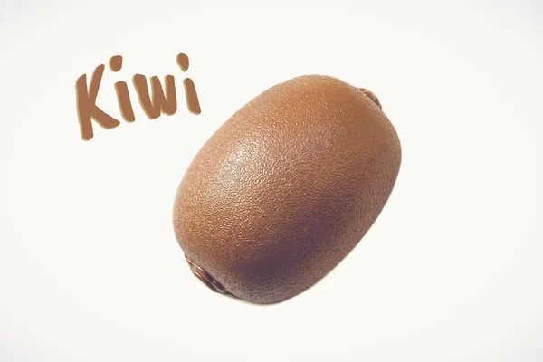 Det Kiwi Leksak Plast Frukt Isolerad Vit Bakgrund Plast Frukt — Stockfoto