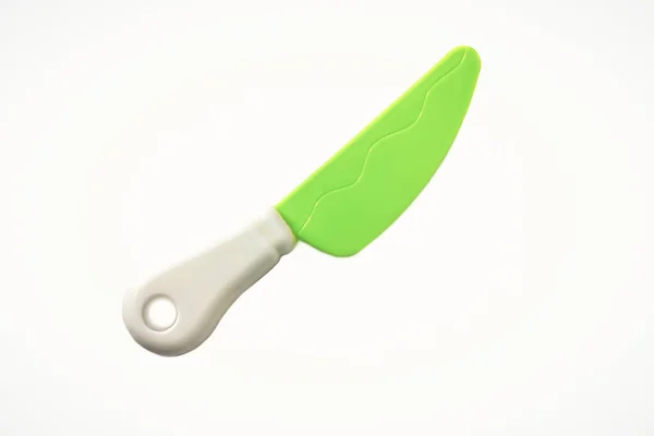 Kinderspielzeug Plastikmesser Für Das Spiel Spielen Kinderladen Kopierraum Farbe Kochen — Stockfoto