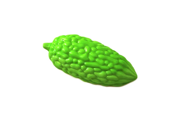 Cucumber Brinquedo Vegetal Plástico Isolado Fundo Branco Vegetais Plástico Para — Fotografia de Stock