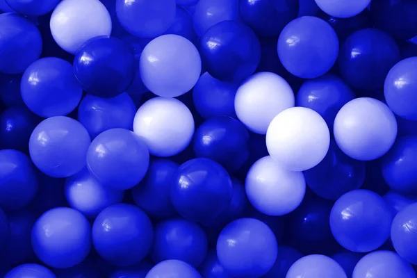 Fondo Diseñador Azul Muchas Bolas Azules Para Divertirse Saltar Patio — Foto de Stock