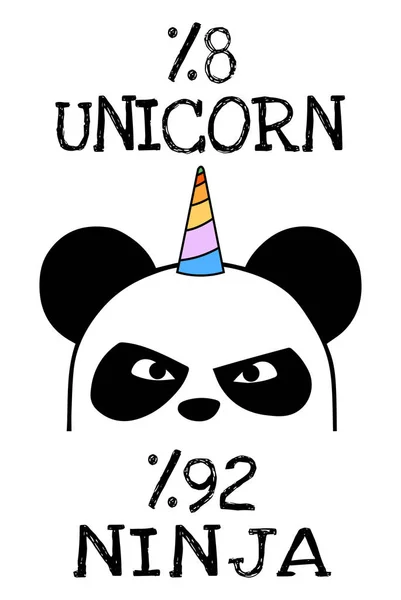 Panda ninja unicorn - tek boynuzlu panda