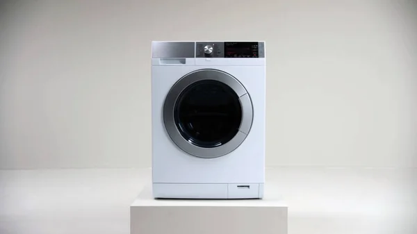 Wasmachine Geïsoleerd Witte Achtergrond — Stockfoto