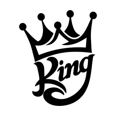 Kral Crown Kraliyet Metin Kaligrafi