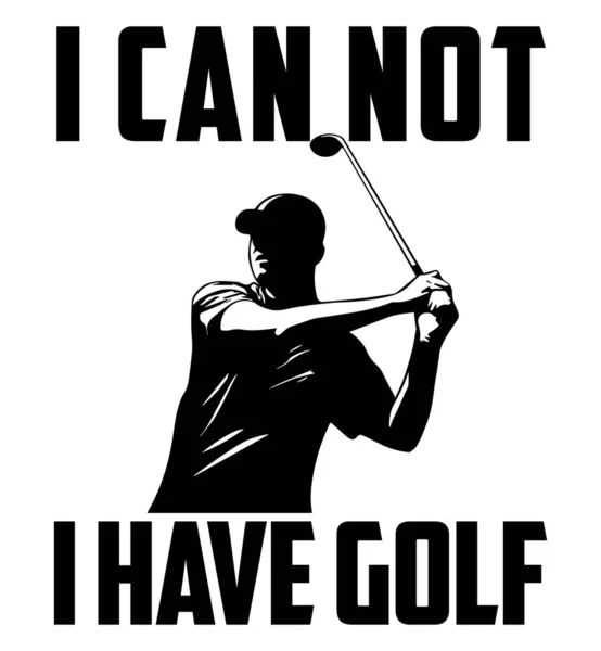 Golf oyuncusu silueti. Yapamam. Golf oynayacağım..