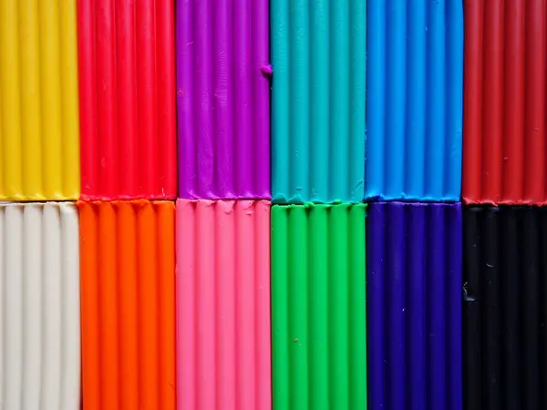 Set Plastilina Coloreada Para Creatividad Toda Paleta Colores Una Caja — Foto de Stock
