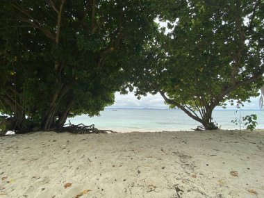 Sıcak ülkelere seyahate çıkmış deniz tatilleri ve plajların çizimleri.