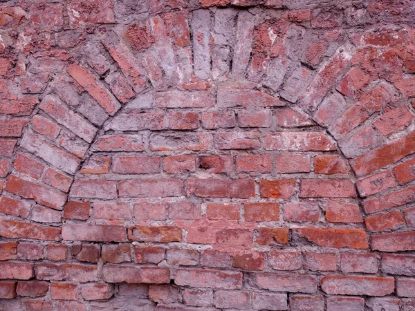 Фрагмент Изношенной Старой Кирпичной Стены Заднем Плане — стоковое фото