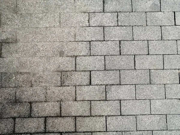 Carreaux Granit Gris Sont Posés Sur Les Rues Ville — Photo