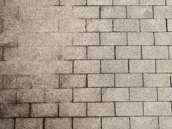 Carreaux Granit Gris Sont Posés Sur Les Rues Ville — Photo