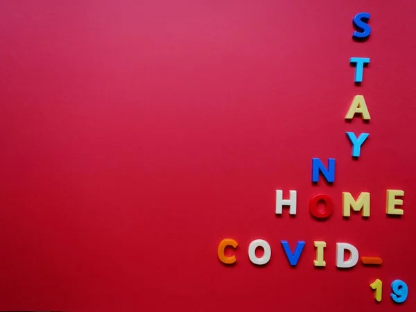 Disposición Letras Colores Sobre Tema Coronavirus Covid —  Fotos de Stock