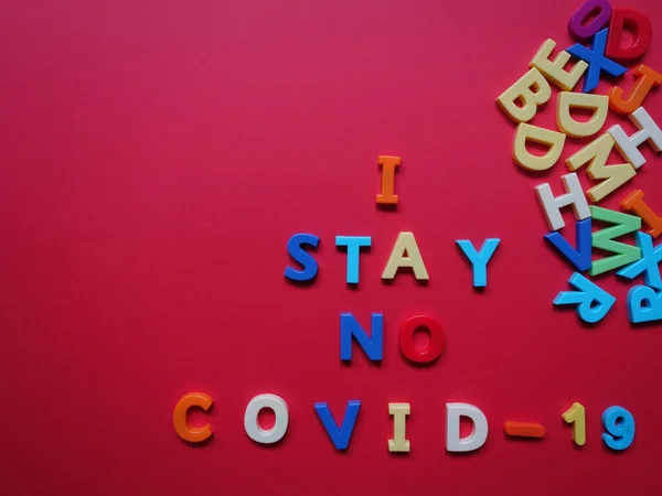 Layout Lettere Colorate Sul Tema Del Coronavirus Covid — Foto Stock